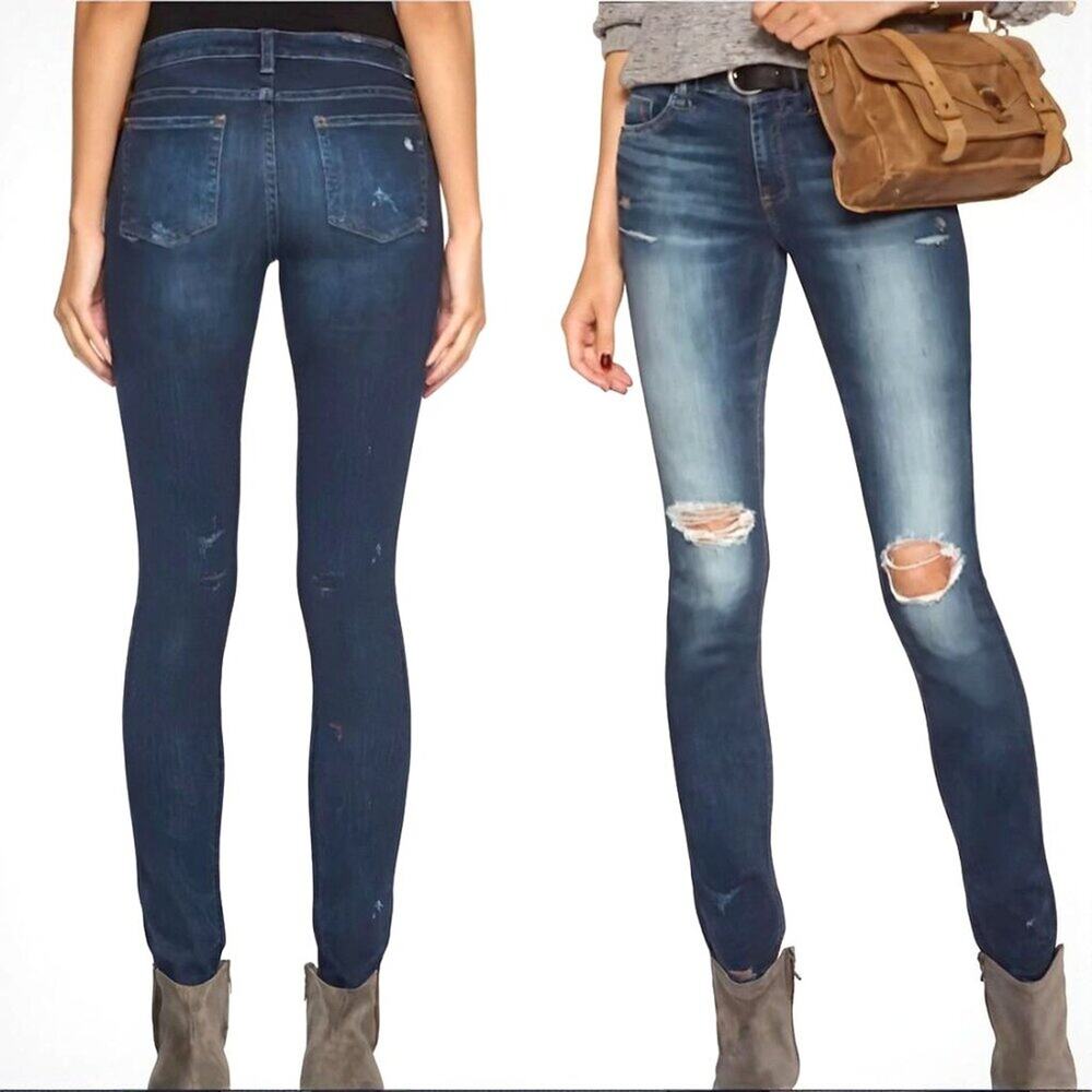 Rag & Bone The Skinny Jeans Pacifico Low Rise Destroyed 24
